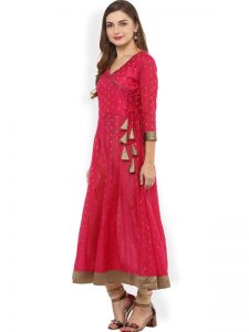 Women Pink Anarkali Kurta