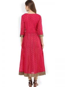 Women Pink Anarkali Kurta