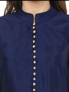 Navy Blue Solid Kurta