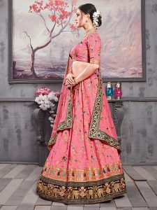 Rouge Pink Banarasi Silk Bridal Lehenga Wedding Wear Lehenga Choli With Dupatta