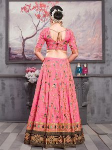 Rouge Pink Banarasi Silk Bridal Lehenga Wedding Wear Lehenga Choli With Dupatta