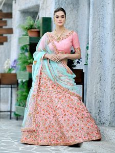 Bist Pink Silk Bridal Wedding Wear Lehenga Choli With Dupatta