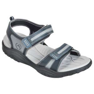 Men's Grey Colour Synthetic Leather Sandals