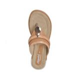 Women's White & Copper Colour Synthetic Leather Sandals