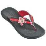 Kid's Black & Red Colour Synthetic Sandals