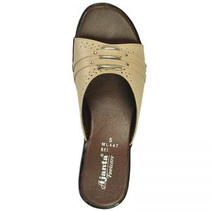 Women's Brown & Beige Colour Synthetic Sandals