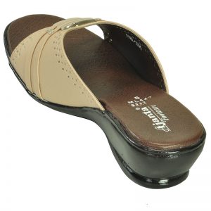 Women's Brown & Beige Colour Synthetic Sandals