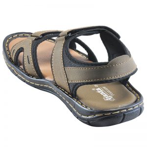 Men's Grey Colour Synthetic Leather Sandals