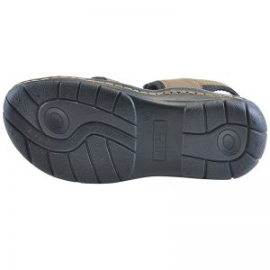 Men's Grey Colour Synthetic Leather Sandals