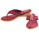 Women's Red Colour Synthetic Leather Sandals