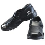 Men's Black Colour Synthetic Leather Sandals