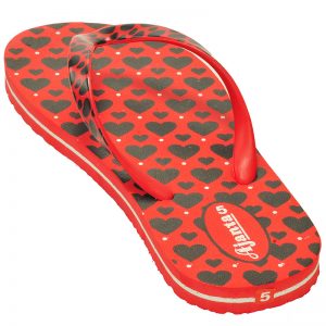 Women's Red & Black Colour EVA Flip Flops