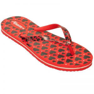 Women's Red & Black Colour EVA Flip Flops