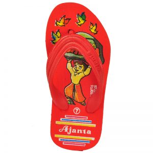 Kid's Red Colour EVA Flip Flops