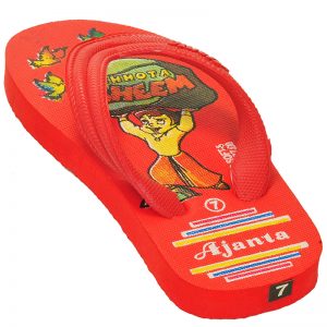 Kid's Red Colour EVA Flip Flops