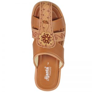 Men's Brown Colour Synthetic Leather Kolhapuri Chappals