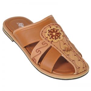 Men's Brown Colour Synthetic Leather Kolhapuri Chappals