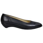 Women's Black Colour Genuine Leather Jelly Shoes