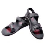 Men's Black Colour PU Sandals