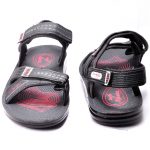 Men's Black Colour PU Sandals