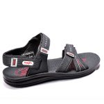 Men's Black Colour PU Sandals