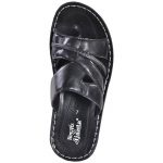 Men's Black Colour Synthetic Leather Sandals