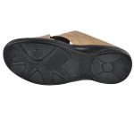 Men's Black & Beige Colour Synthetic Leather Sandals