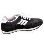 Men's Black Colour Synthetic Leather Sneakers