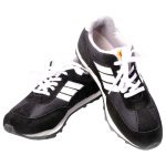 Men's Black Colour Synthetic Leather Sneakers
