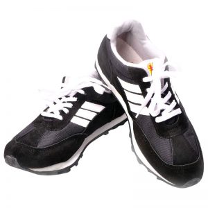 Men's Black Colour Synthetic Leather Sneakers