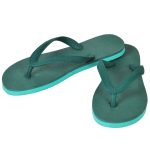 Men's Green Colour Rubber Flip Flops