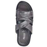 Men's Black Colour Leather Sandals