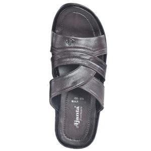 Men's Black Colour Leather Sandals