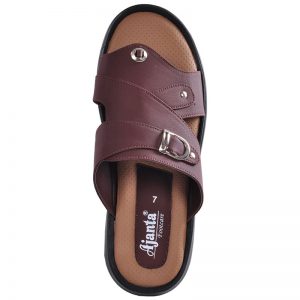 Men's Brown & Beige Colour Leather Sandals