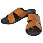 Men's Black & Tan Colour Synthetic Leather Sandals