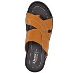 Men's Black & Tan Colour Synthetic Leather Sandals