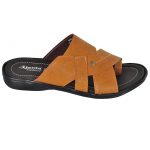 Men's Black & Tan Colour Synthetic Leather Sandals