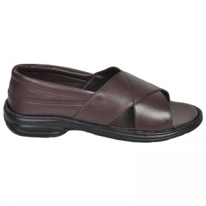 Men's Brown Colour Leather Peshawari Sandals