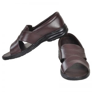 Men's Brown Colour Leather Peshawari Sandals