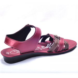 Women's Maroon Colour PU Sandals