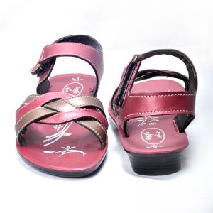 Women's Maroon Colour PU Sandals