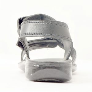 Women's Black Colour PU Sandals