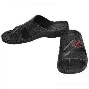 Men's Black Colour Rubber Sandals