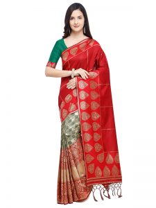 Red Colour Designer Banarasi Art Silk Angari Saree