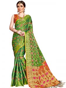 Green Colour Designer Banarasi Silk Paridhan Saree