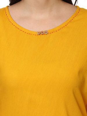 Women Yellow Solid Anarkali Kurta