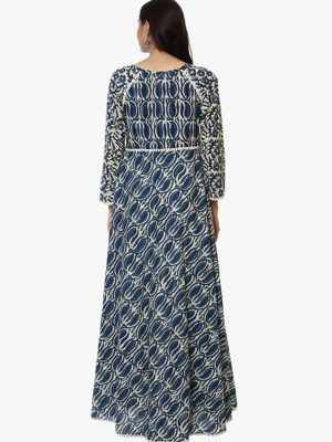 Blue Printed Anarkali Kurta