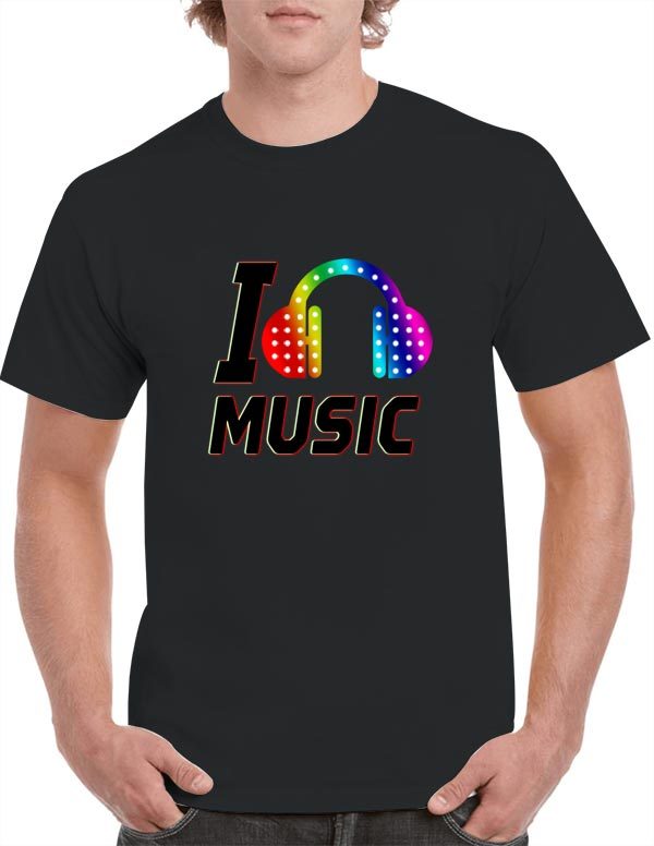 I Love Music LED T-shirt