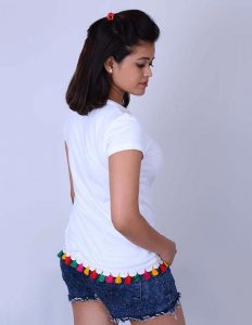 T-Shirt with Tassels and LEDs