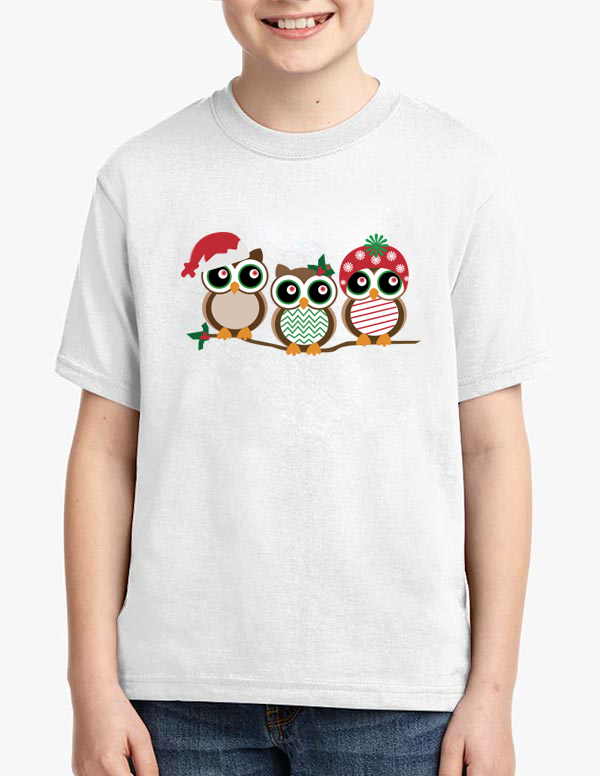 Christmas Owls LED T-shirt